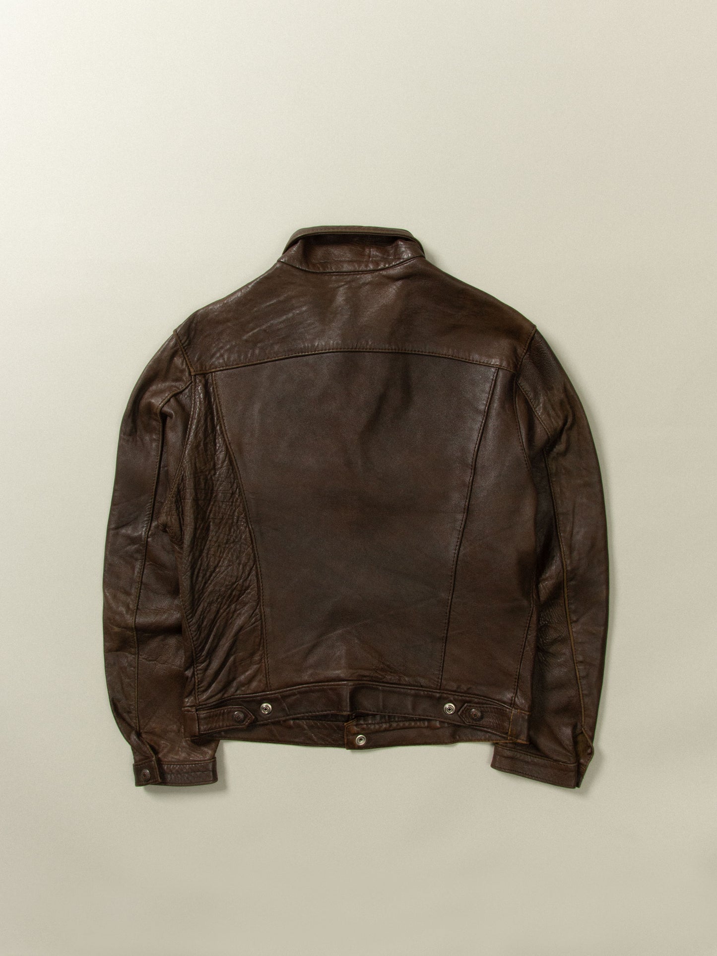 Vtg 1950s Levi's Short Horn Big E Leather Jacket (S)