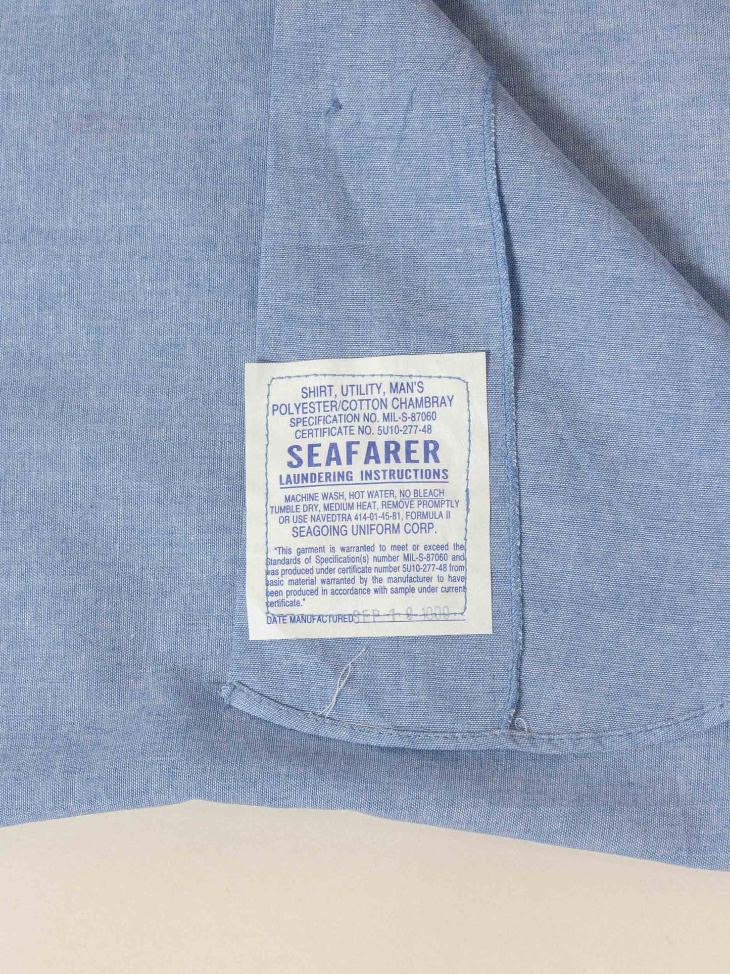 Vintage Deadstock US Made S-S Chambray Shirts