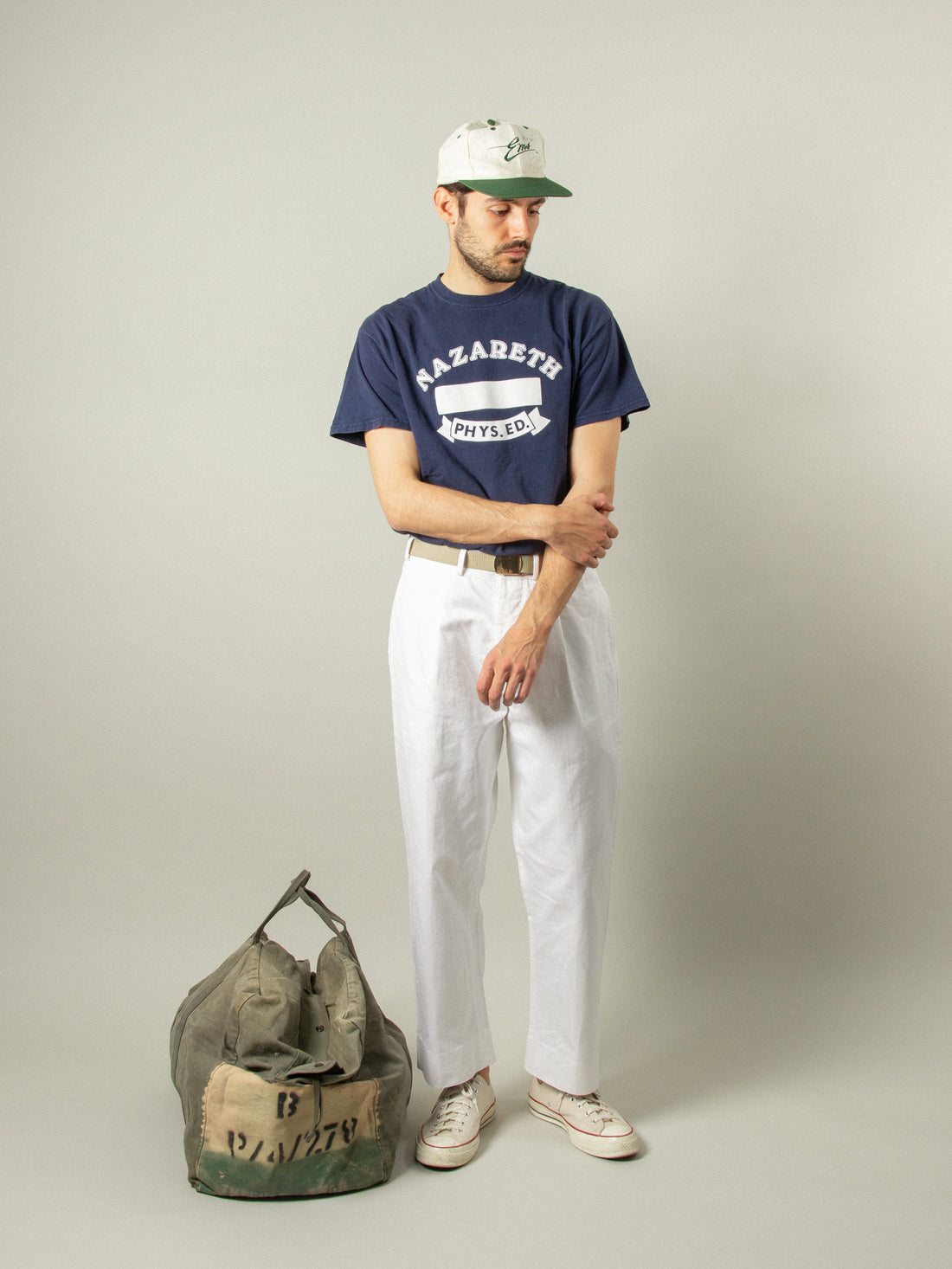 Vtg NOS 1970s Italian Navy Cotton Pants - Main Image