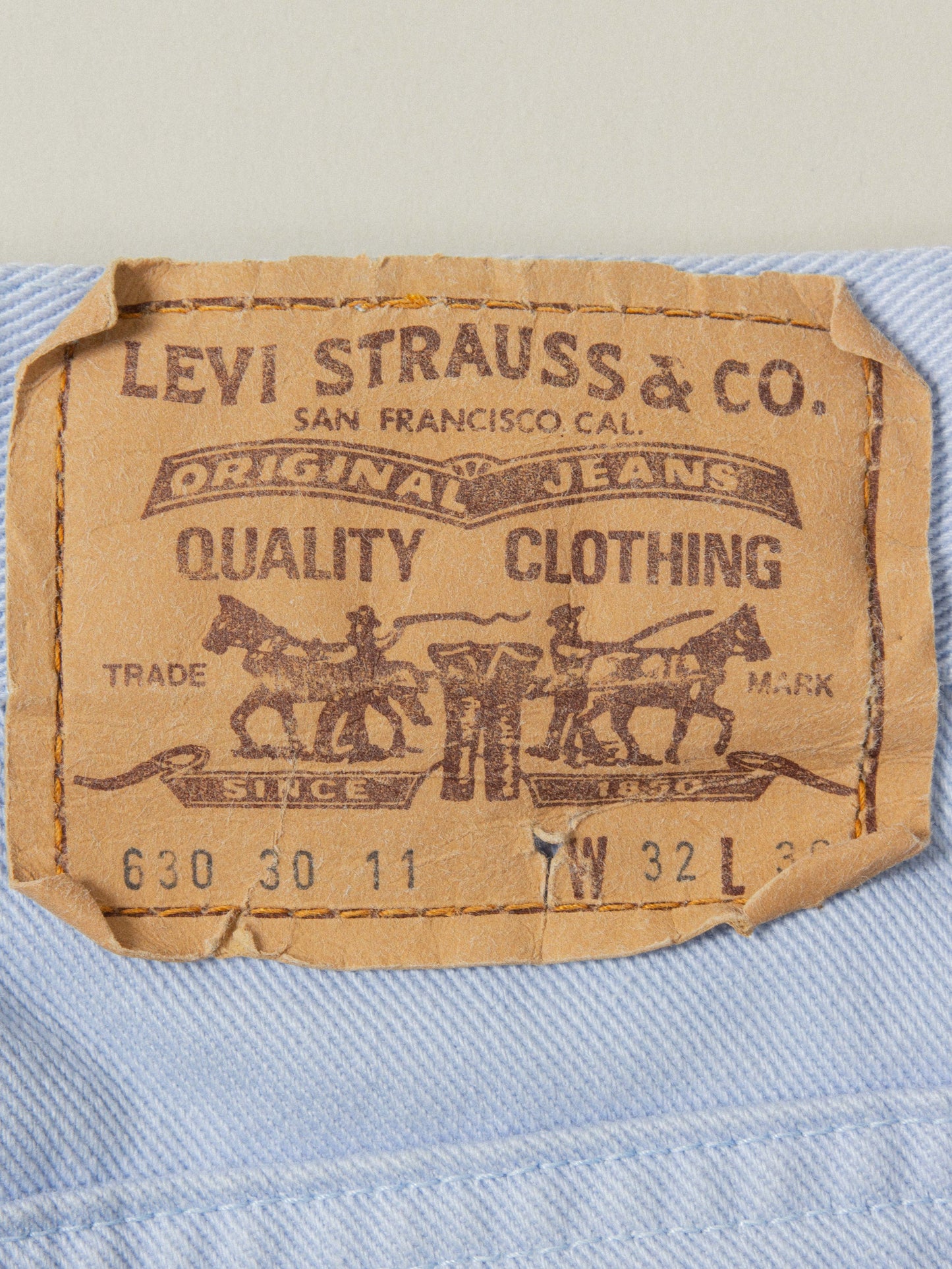 Vtg Levi's 630 White Tab Twill Pants (30x33)