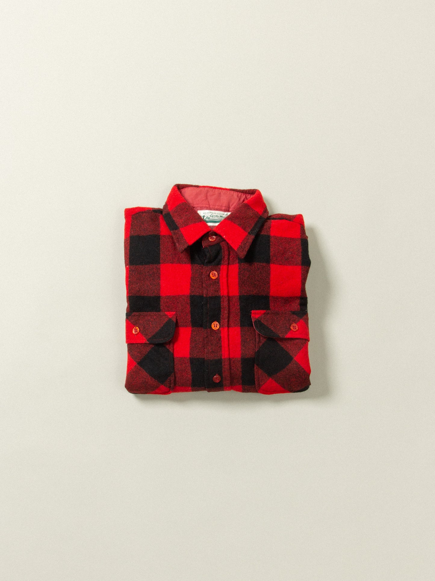 Vtg Checked Wool Shirt (M)