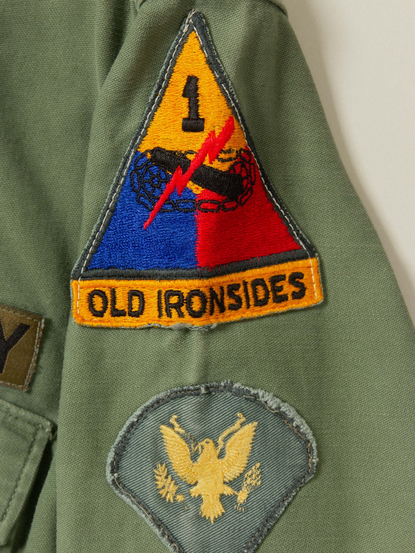 Vtg 60s US Army OG-107 Fatigue Shirt (S)