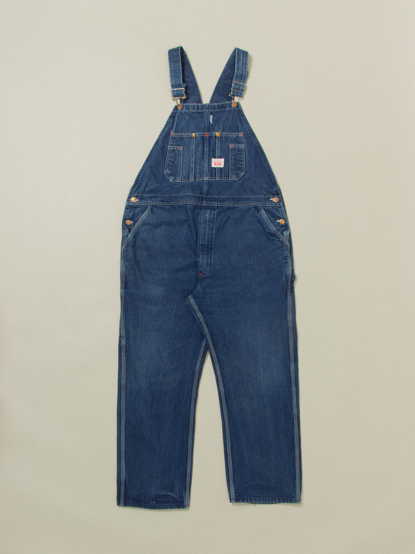 Vtg Round House Denim Overalls - Made in USA (L)