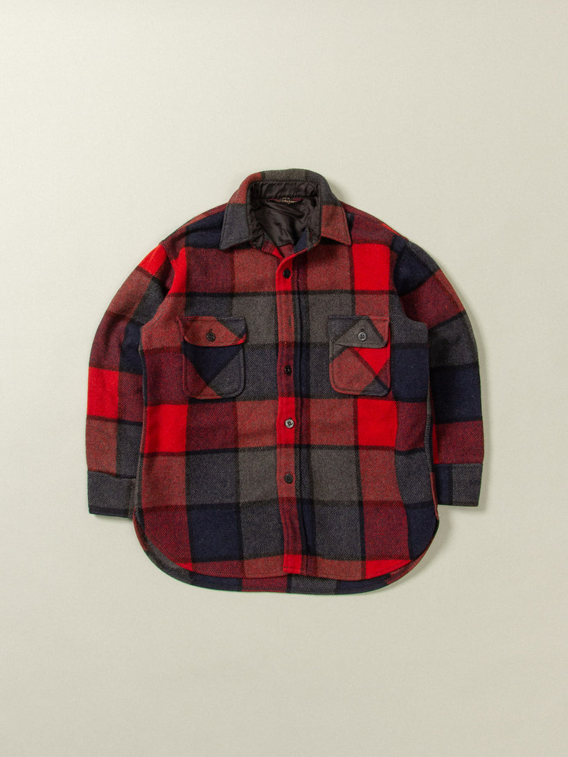 Vtg Towncraft Checked Wool Shirt (S/M)