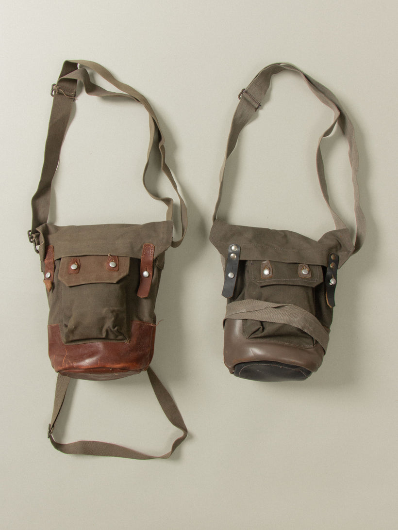 Vtg WW2 Swedish Army Gas Mask Bag