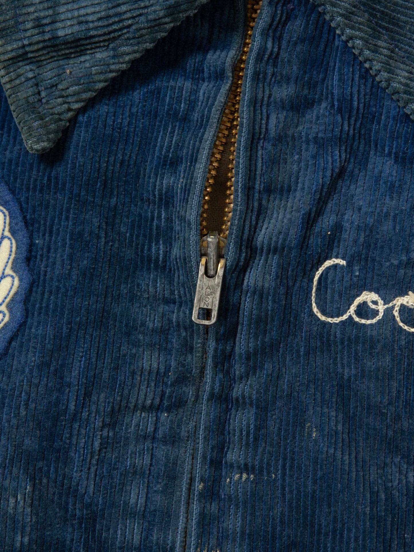 Vtg 1950s Myerstown Petrol Blue Corduroy Jacket (Women's S)