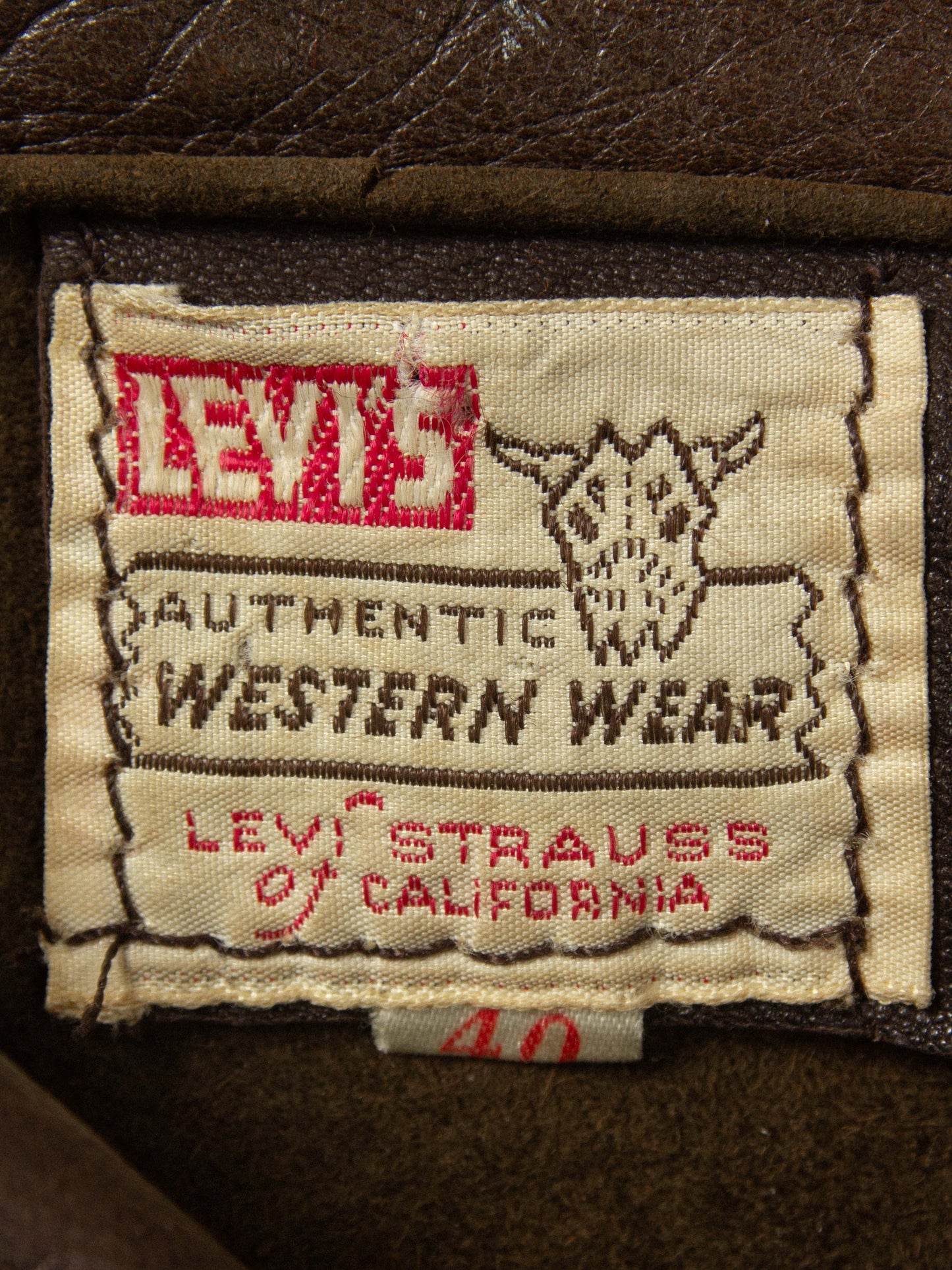 Vtg 1950s Levi's Short Horn Big E Leather Jacket (S)