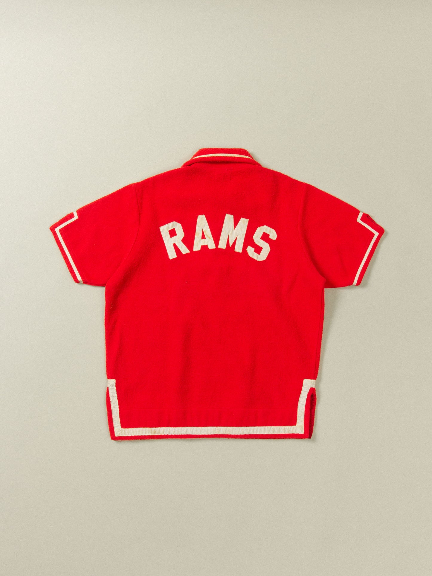 Vtg 1950s Wilson Rams Fleece Polo - Made in USA (M)