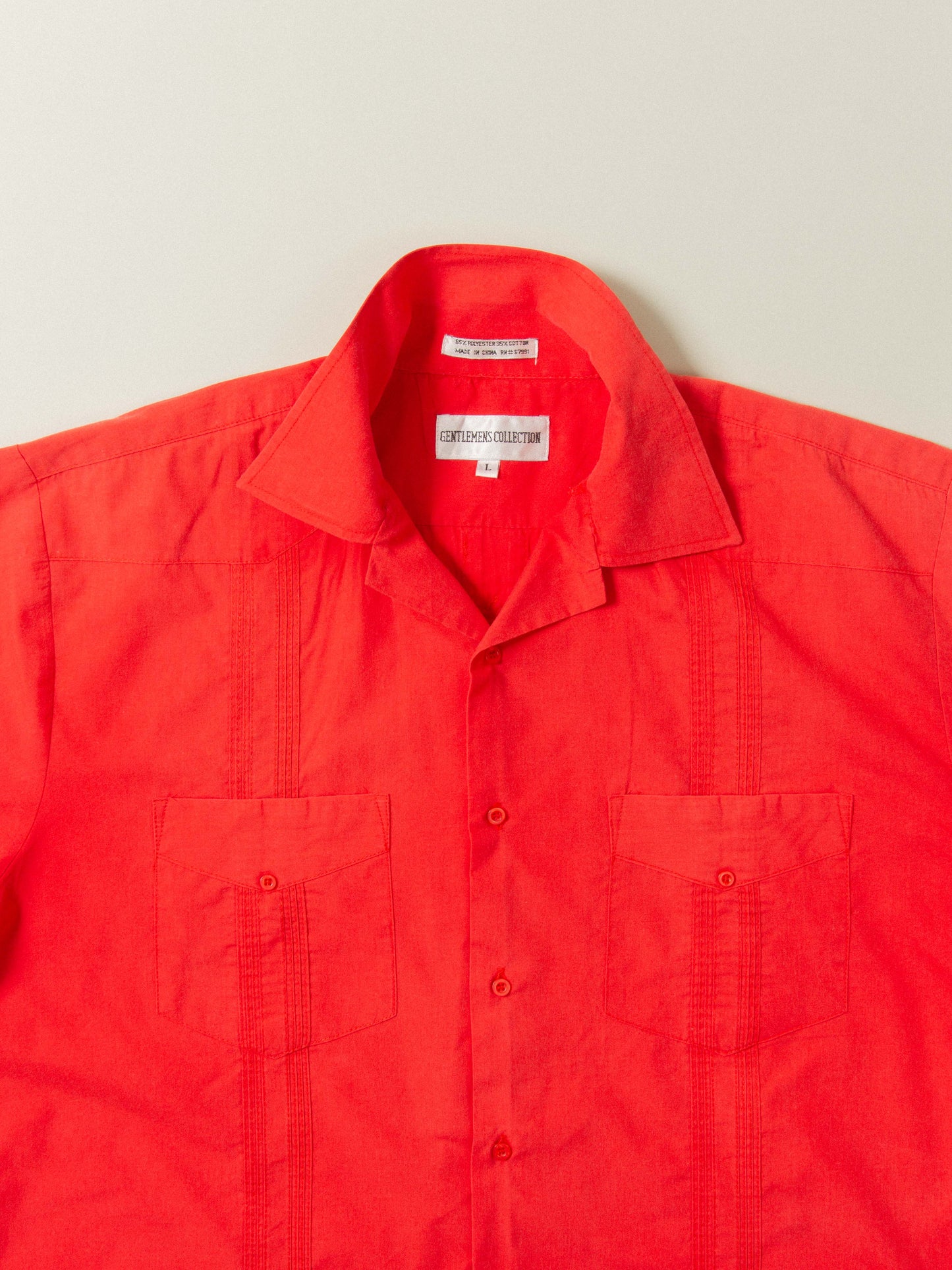 Vtg Cuban Short Sleeve Shirt (L)