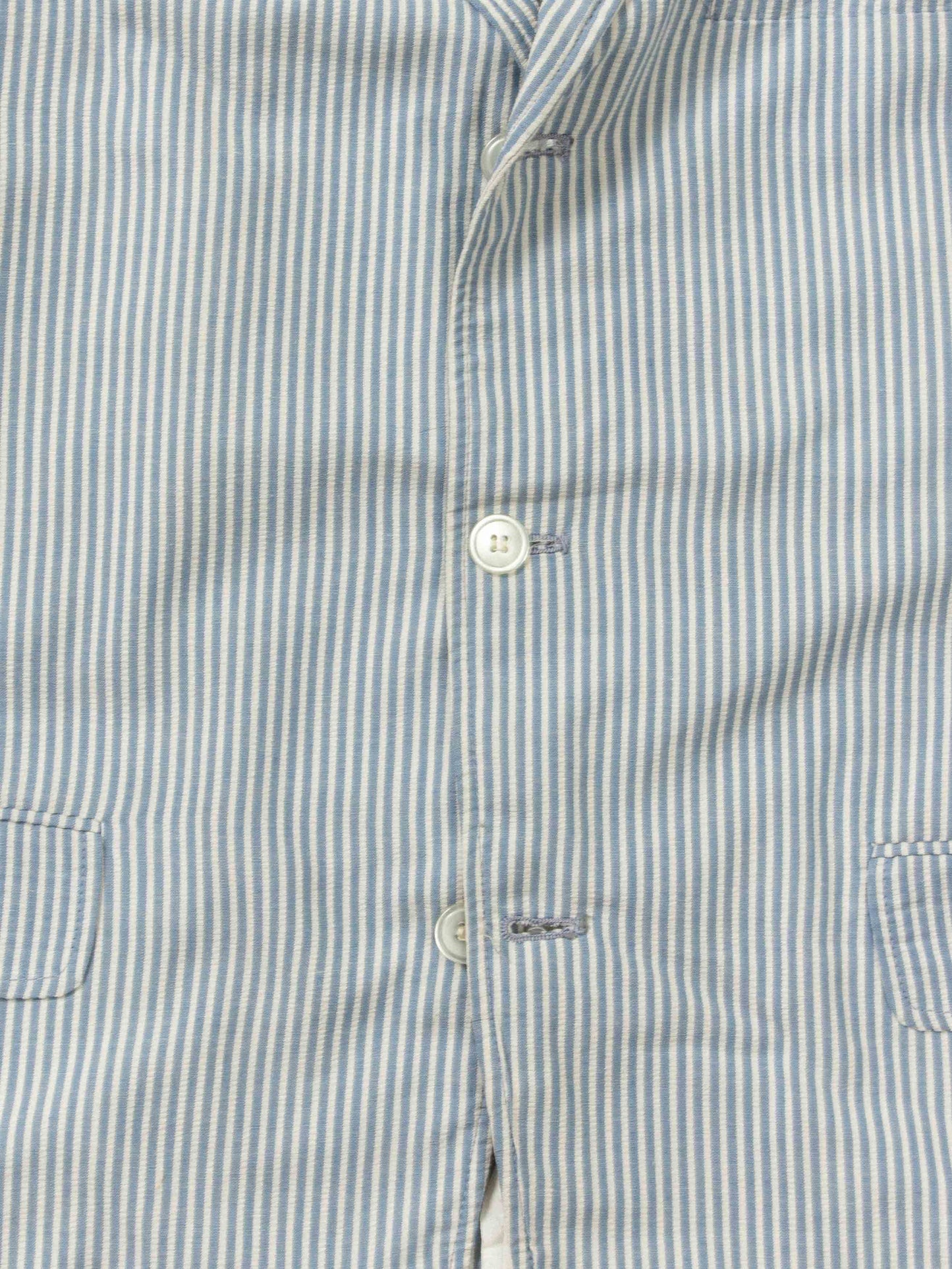 Vtg Blue Striped Seersucker Blazer (S/M)