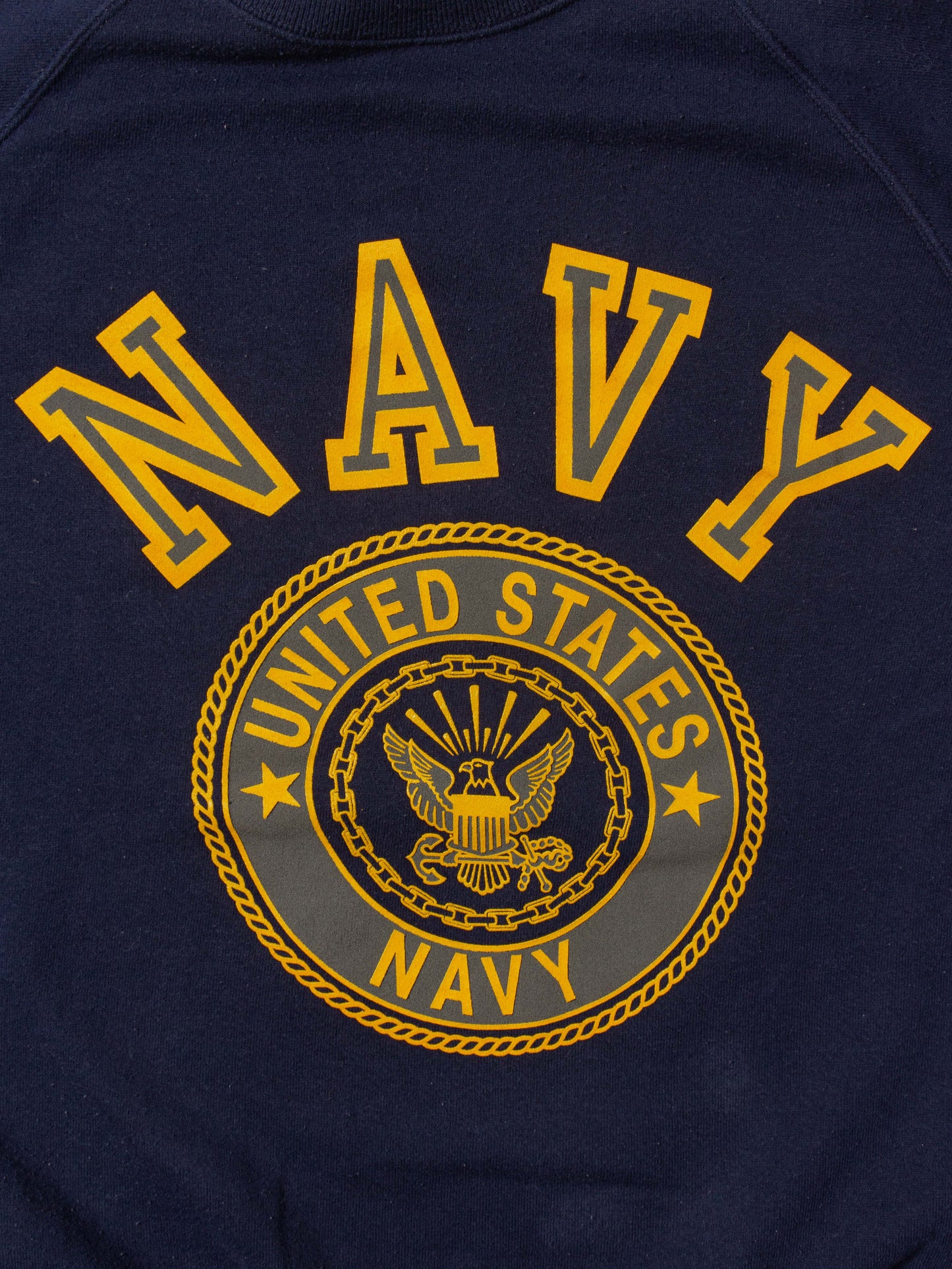 Vtg US Navy Raglan Sweatshirt - Made in USA (XL)