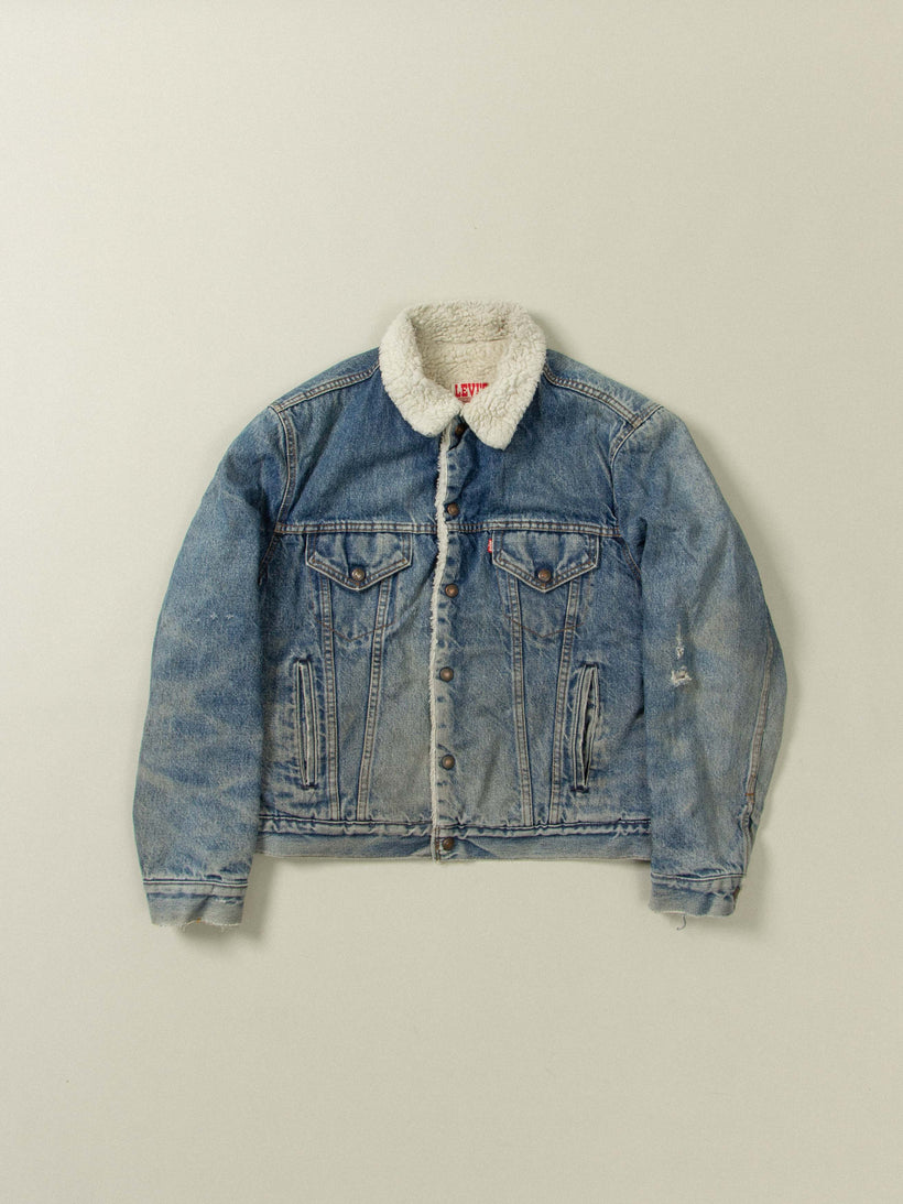 Vtg Levi's Sherpa Denim Jacket - Made in USA (M)