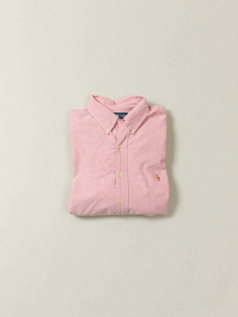 Vtg Pink Ralph Lauren Oxford BD Shirt (XXL)
