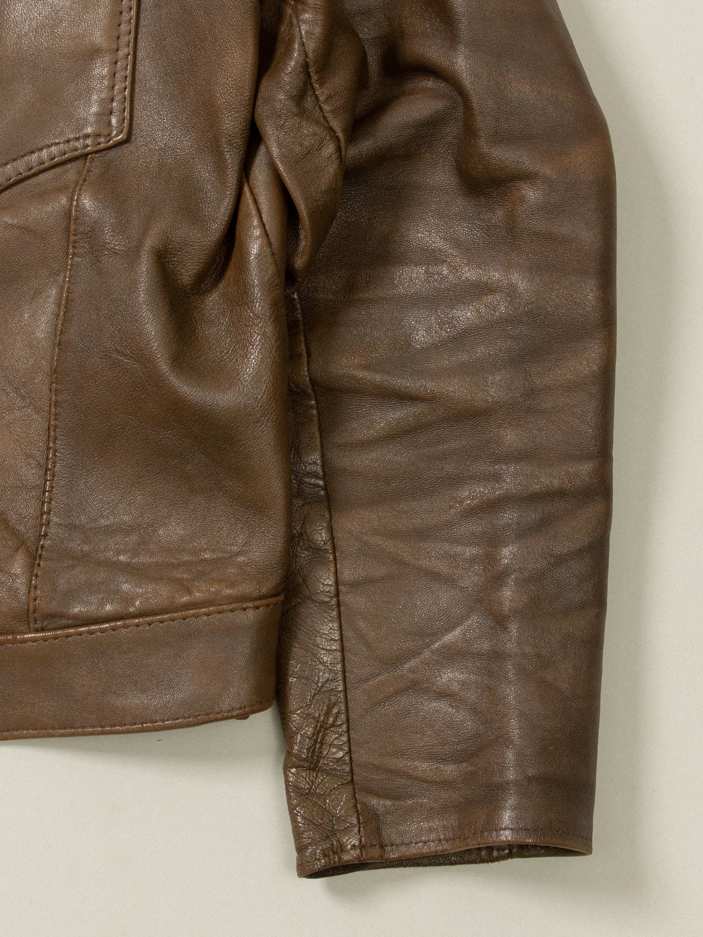 Vtg 1950s Levi's Short Horn Big E Leather Jacket (S)