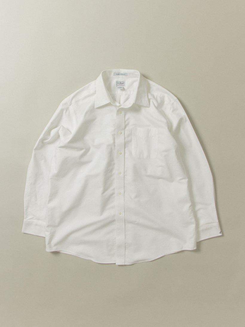 Vtg L.L. Bean White Button Down Oxford Shirt (XL)