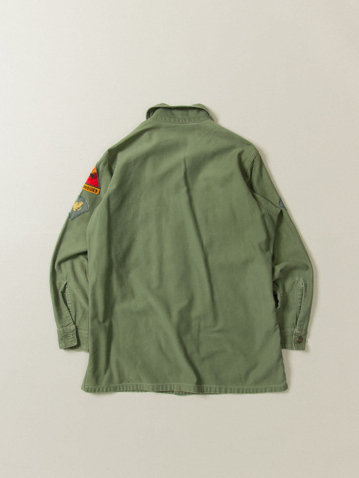 Vtg 60s US Army OG-107 Fatigue Shirt (S)