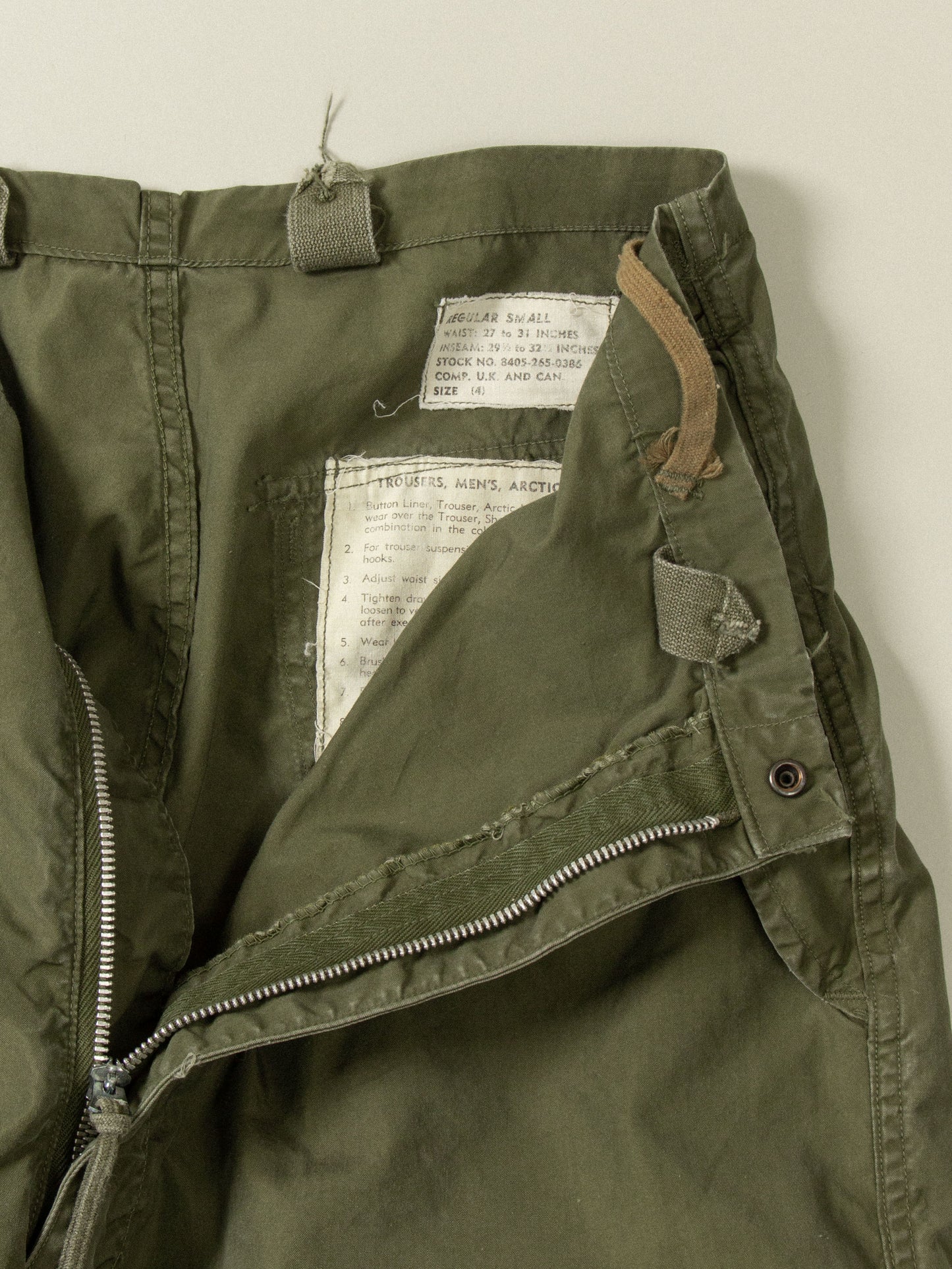 Vtg 1950s US Army M-51 Arctic Pants (S-Reg)