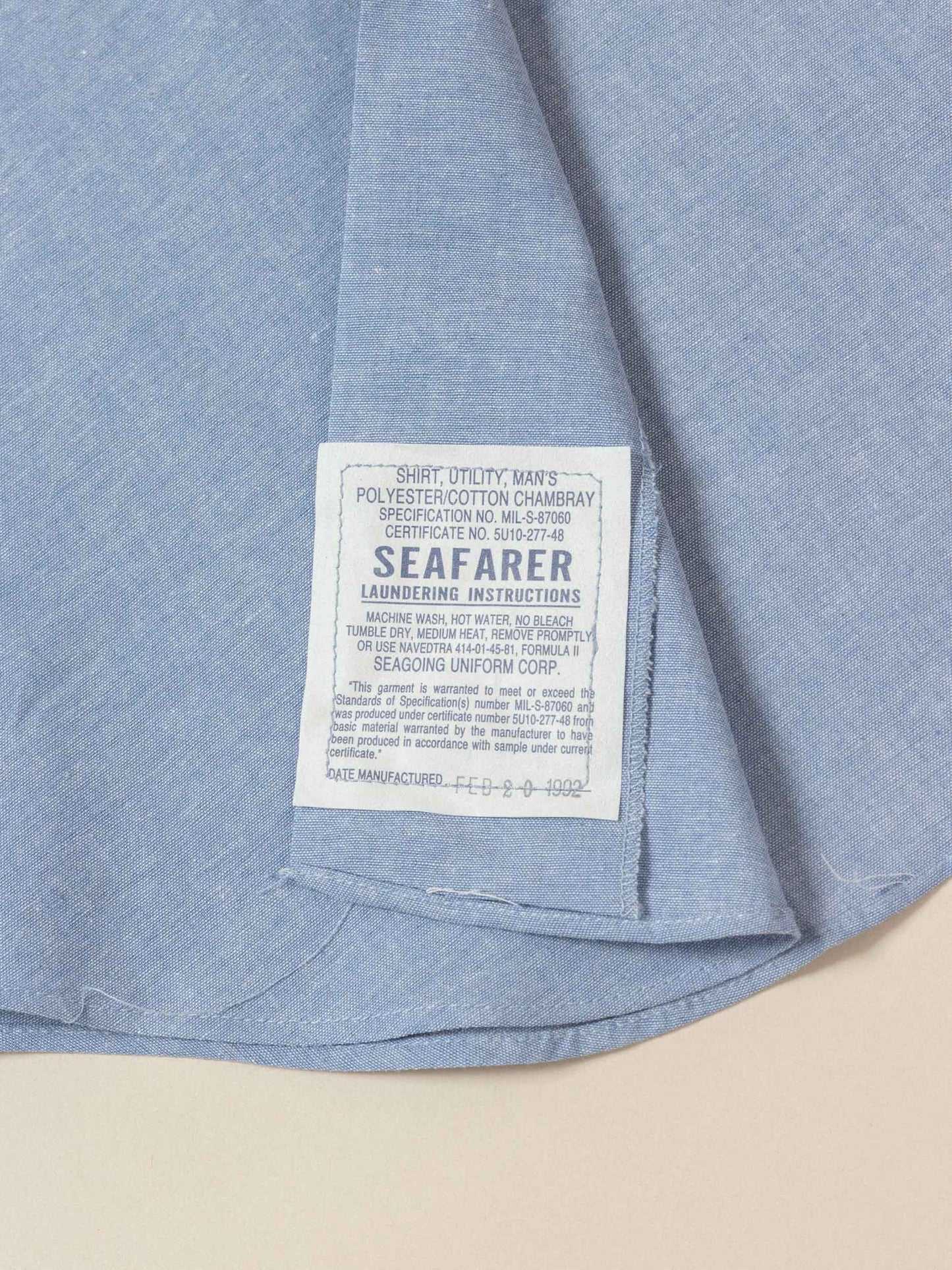 Vintage Deadstock US Made L-S Chambray Shirts